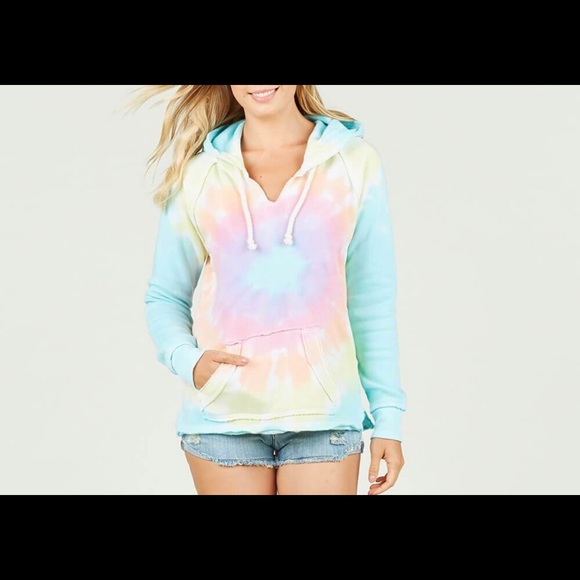 Ocean Drive Tops - Ocean Drive tie dye hoodie